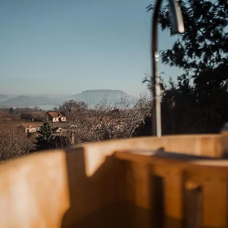 Mandulas A Kishaz Dezsaval Es Kilatassal A Balatonra شقة Balatongyörök